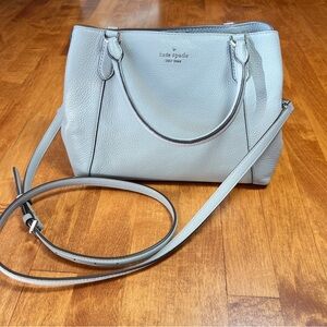 Kate Spade Light Blue Leather Tote Bag/Purse